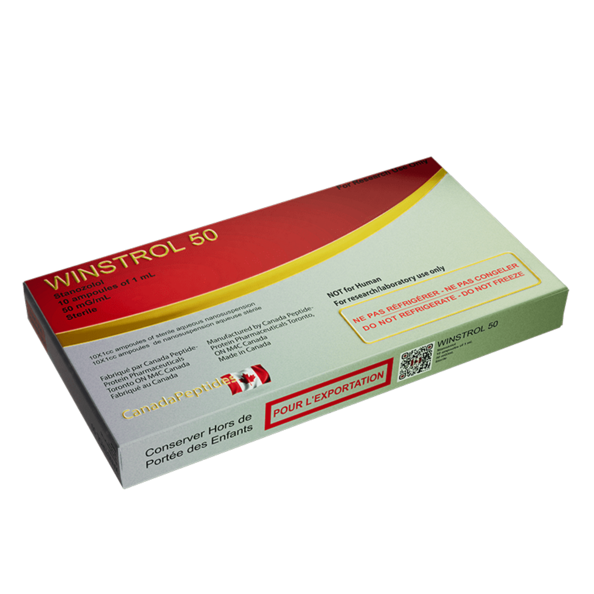 Stanozolol 50mg 10x 1ml Canadá Bio Labs - AES LABS